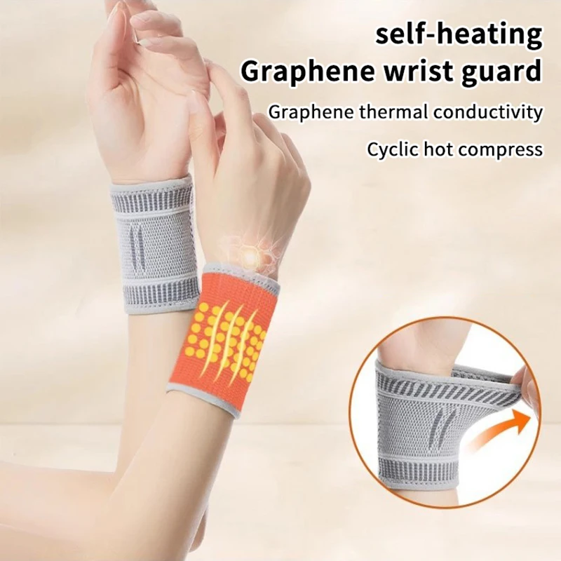 Graphene Wrist Band for Arthritis & Carpal Tunnel, Dual Support for Left and Right Hand, Wrist Compression Wrap for Tendonitis