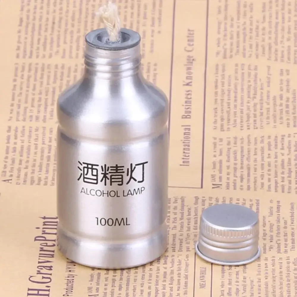1-3Pcs 100ml Alcohol Burner Lamp Bottle, Aluminum Alloy Portable Stove for Camping Hiking, Lab Tool, Picnic & Survival Gear view 3