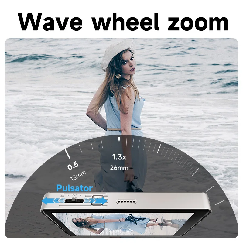 شاشة سيلفي A4 Magsafe لهاتف IPhone، شاشة مراقبة صغيرة مغناطيسية، كاميرا خلفية لاسلكية لمكبر الصوت المدمج المباشر لـ Selfie Vlog