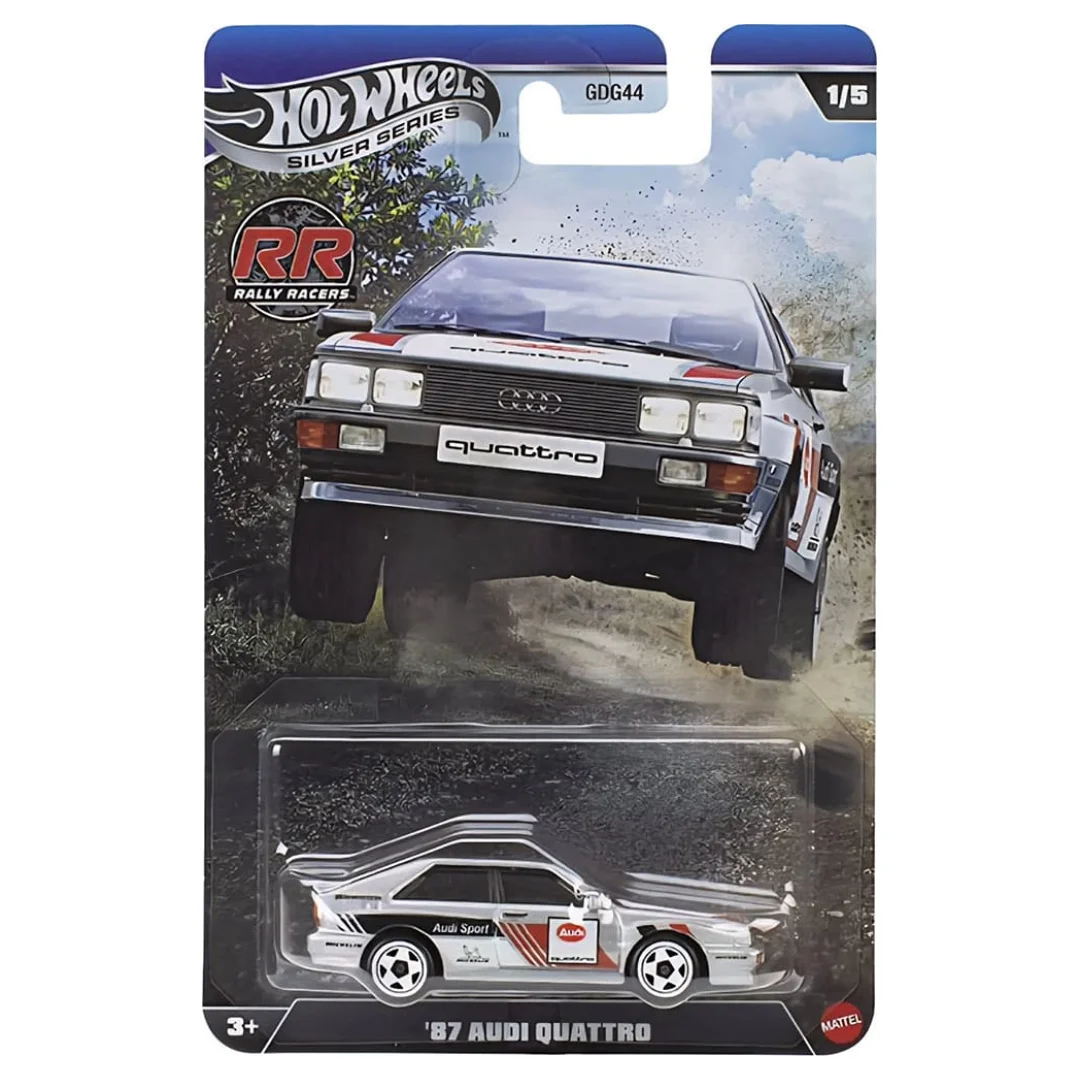 Hot Wheels Silver Series 2026 Rally Racers GDG44 Audi Honda Ford Datsun Lancia 1:64 vehículo de aleación fundido a presión juguete de regalo coleccionable