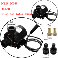 Ultra-quiet 800L/H 5M DC 12V 24V Home Portable Brushless Motor Submersible Water Pump for Cooling System Fountains Heater Mini