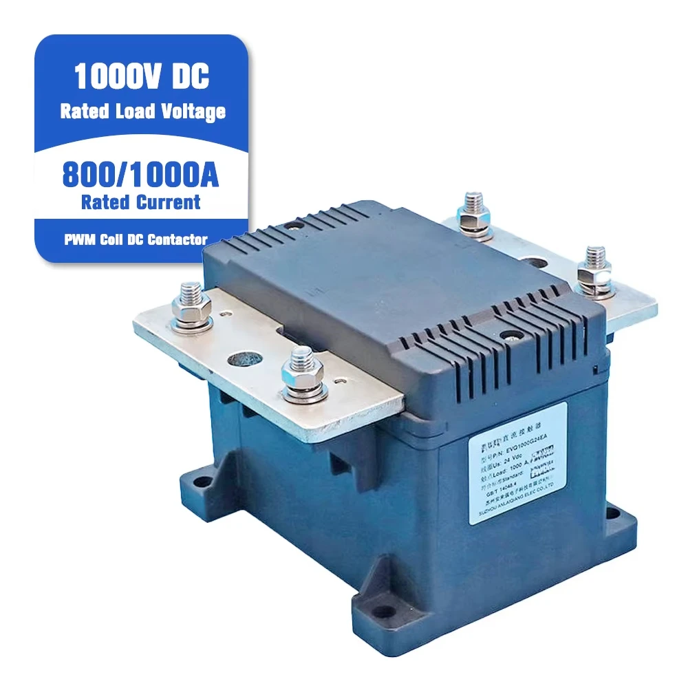 Sealed Safety PWM Coil Type High Load Current High Voltage 1000V 800A 1000A DC Contactor
