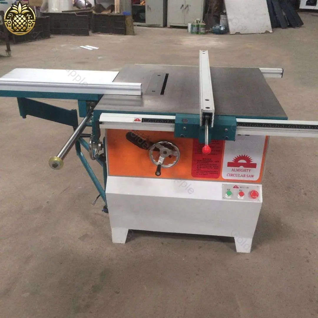 Available Sale 45/90 Degree Sliding Table Circular Saw Machine Vertical Woodworking Panel with Mobile Worktable and Core Motor
