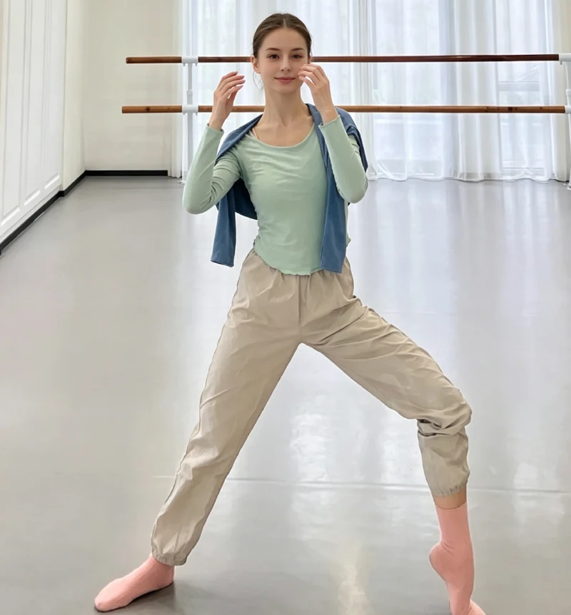 Ballett Tanz Lange Hosen Erwachsene Täglich Bequem Im Freien Praxis Tanzen Kleidung Frauen Schnell Trocknende Bunte Tanz Hosen – Detail 4