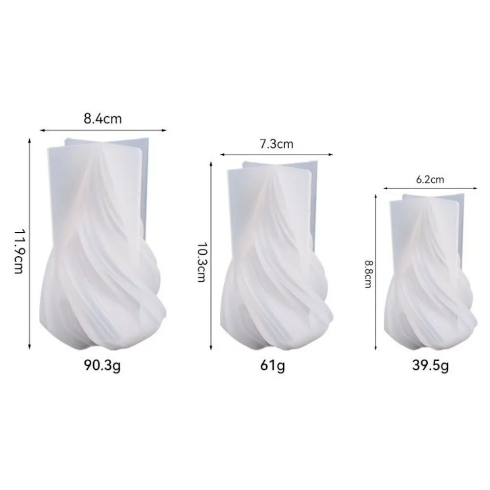 جديد سيليكون قالب شمع معطر دوامة تصميم مجردة الفن الجص الراتنج قالب الحرفية صنع تفتق قالب شمع ديكور المنزل #6