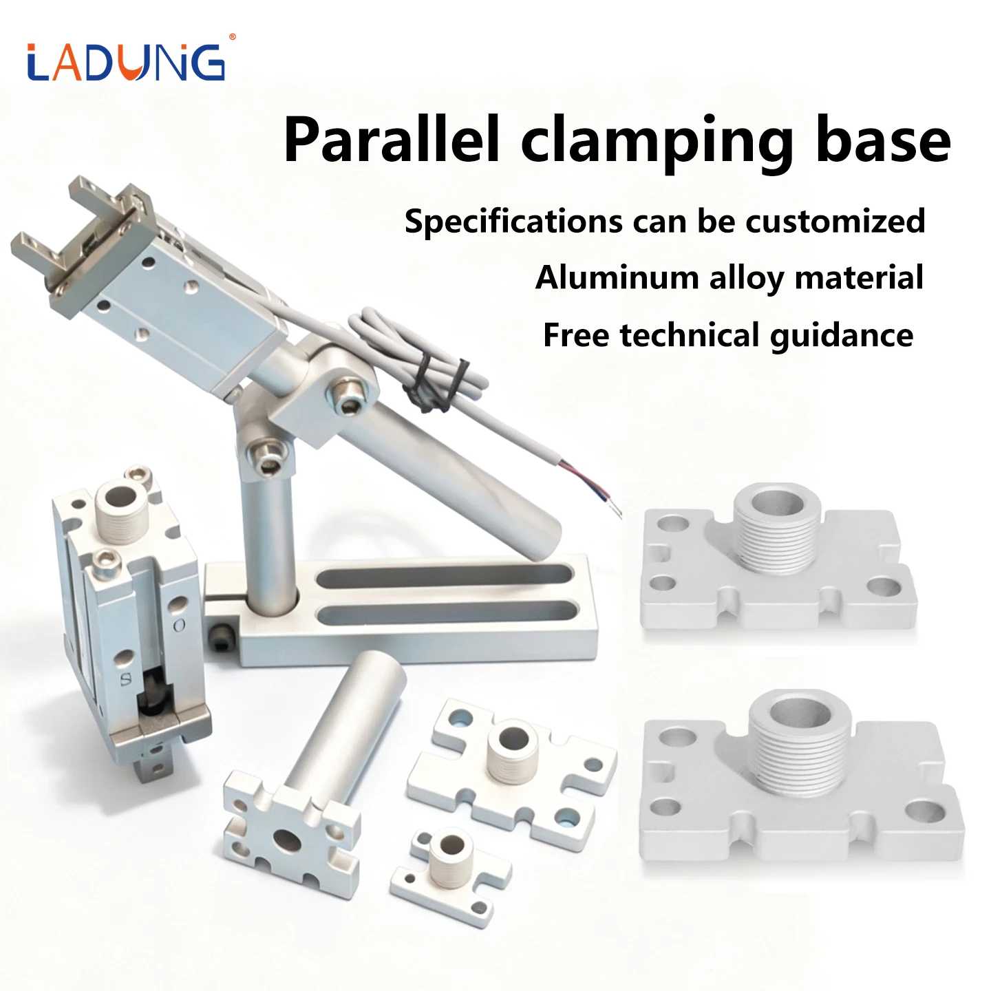 LADUNG LGIB Series Robotic Air Gripper Mounting Bracket Parallel Gripper Finger/Cylinder Heavy-duty fixed bracket Connector