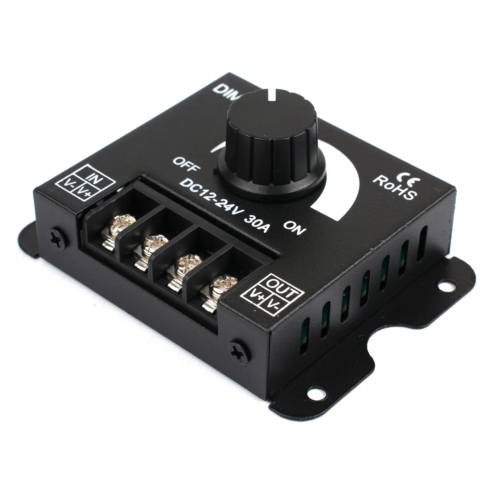

Adjustable Brightness Driver DC Voltage Regulator 30A Power Supply Adjustable Speed Controller LED Dimmer Switch 12V/24V