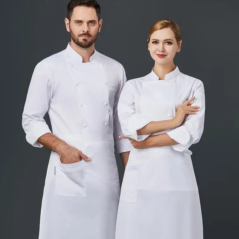 

Chef Uniform Long Sleeve Hotel Work Clothes Double Breasted Autumn and Winter Clothing Restaurant Restaurant Catering Kitchen Cl