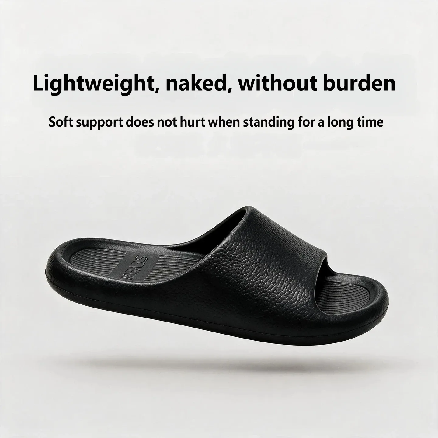 Household EVA Slide Slippers Soft Rebound Anti‑Slip Wear‑Resistant Low‑Heel Portable Slippers For Indoor Bathroom Travel Use