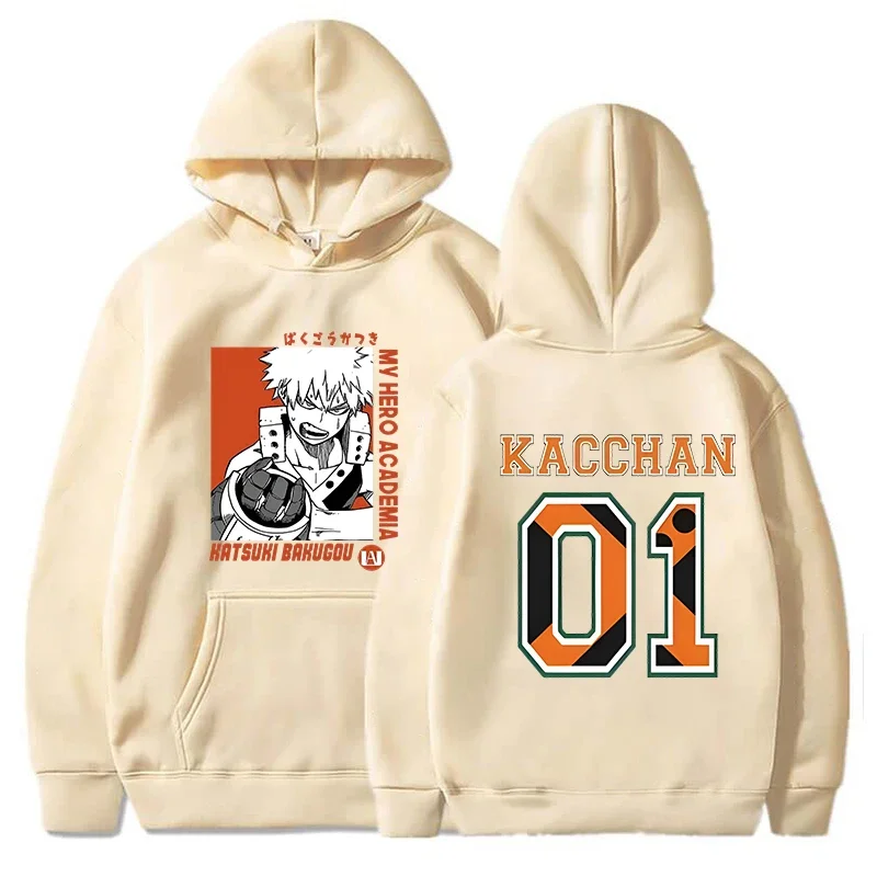 Hot Anime Bakugou Katsuki Printing Hoodies Loose Sweatshirt Women Men Harajuku Personality Long Sleeve Casual Tops