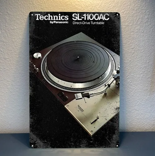 Technics Sl-1100ac Turntable Vintage Stereo Hi-Fi Metal Poster -20x30cm Sign  -aluminum