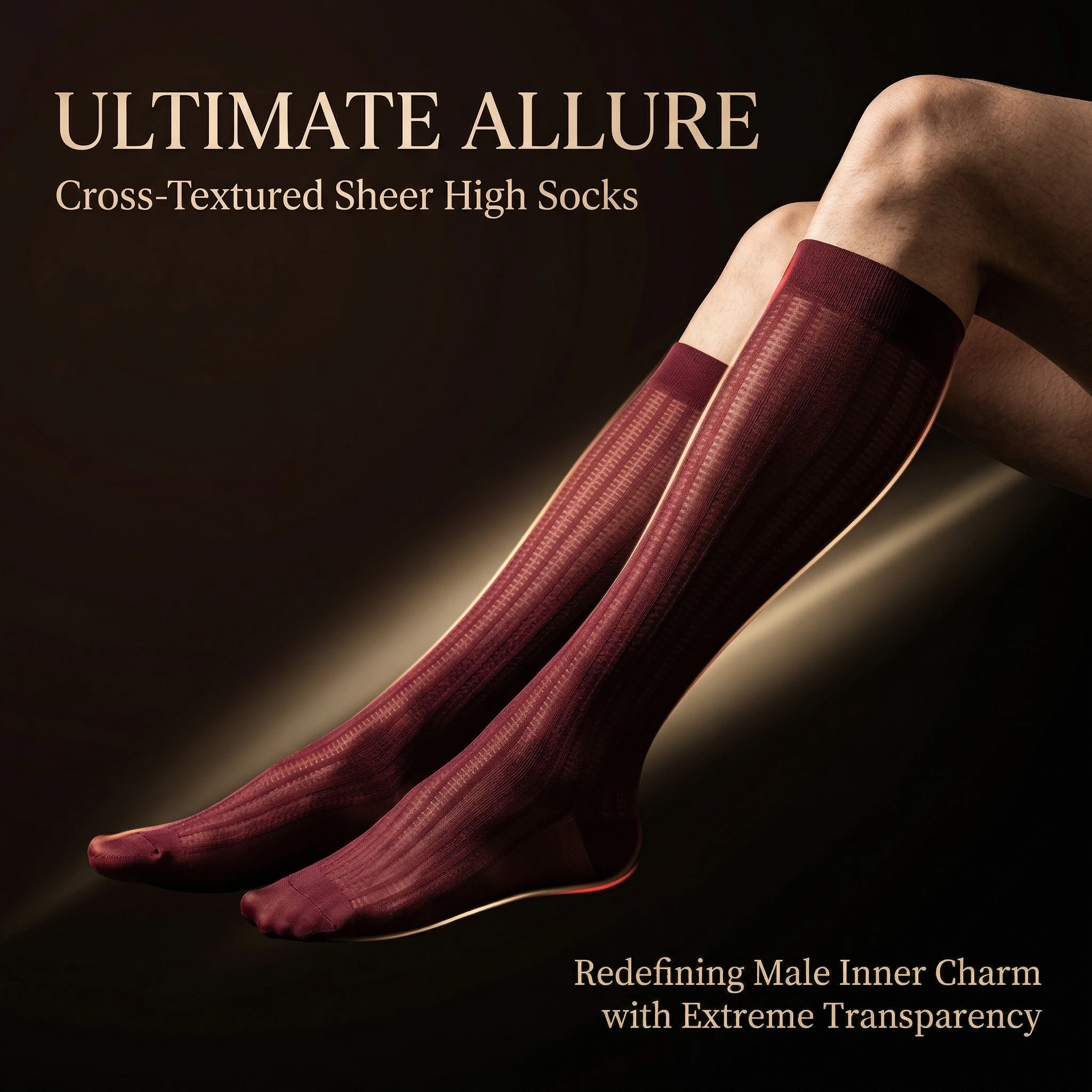 Miosam Men's Ultra-Thin Breathable Deodorant Dress Socks Vertical Cross Strip Fashionable Gentleman's Stockings