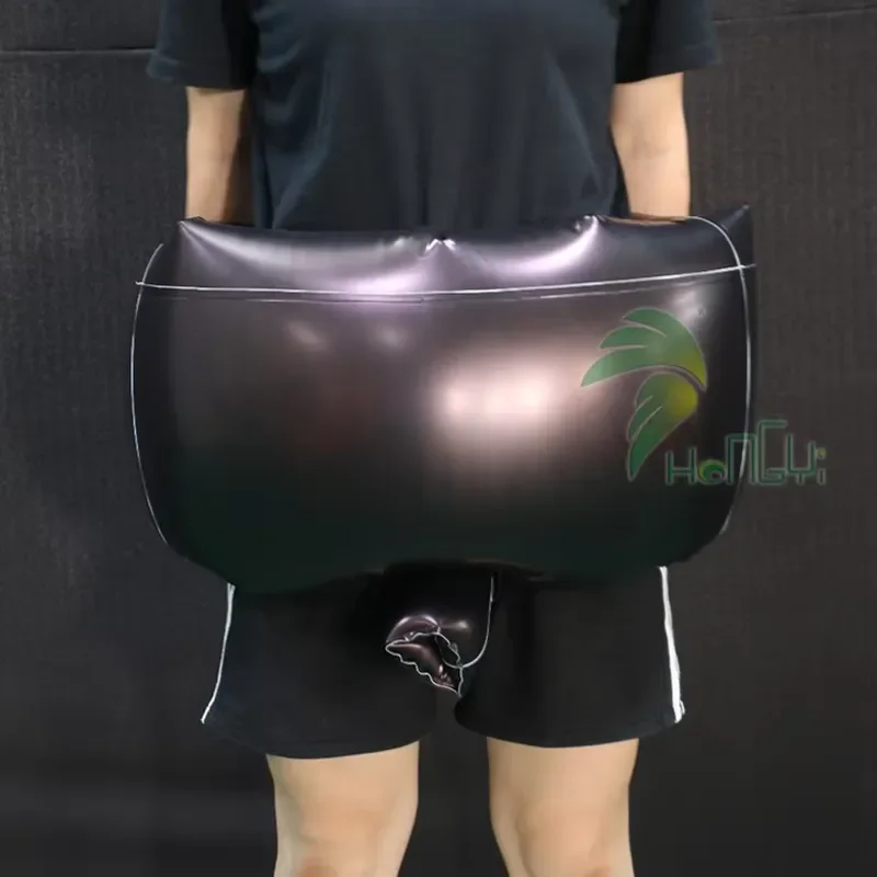 Custom PVC Inflatable Shorts Beach Balloon Belt Set Hongyi Novelty Swimwear Party Costume Funny Air Blow Up Trunks for Summer