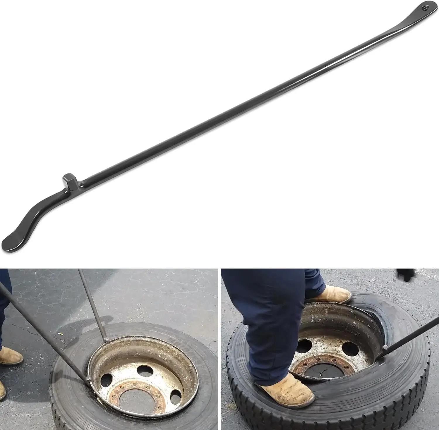 

TM 34645 Mount and Demount Iron, 37", 3/4″ Stock, Mount/Demount Tire Bar Tubeless Truck Tire Removal Tool Tire Iron Tire Tool