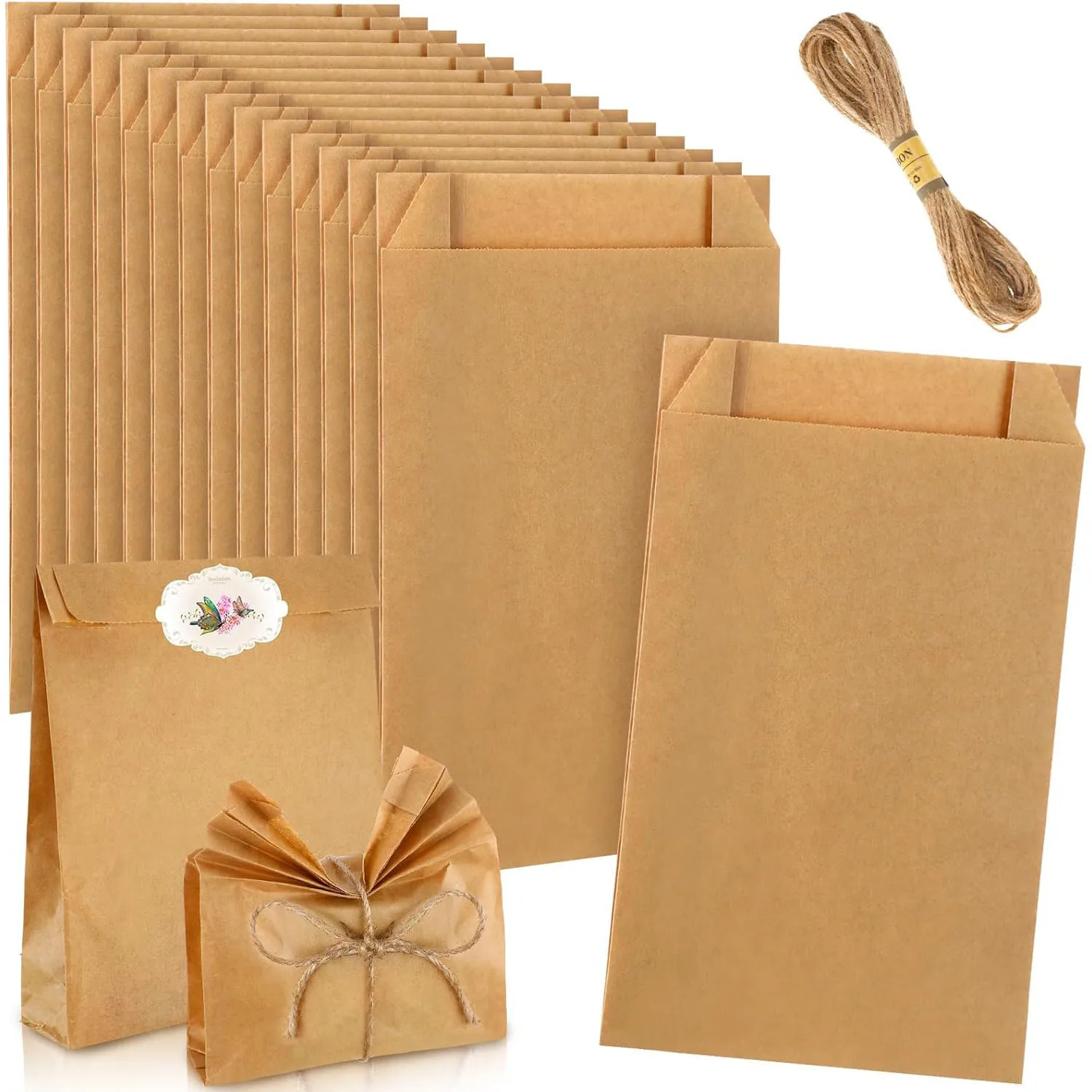 Kraftpapiertüten zum Verpacken von Seifen, Verpackungen mit Juteseilen für Süßigkeiten, Lippenstift, Geschenk, Basteln, Hochzeit, Geschenkverpackungen