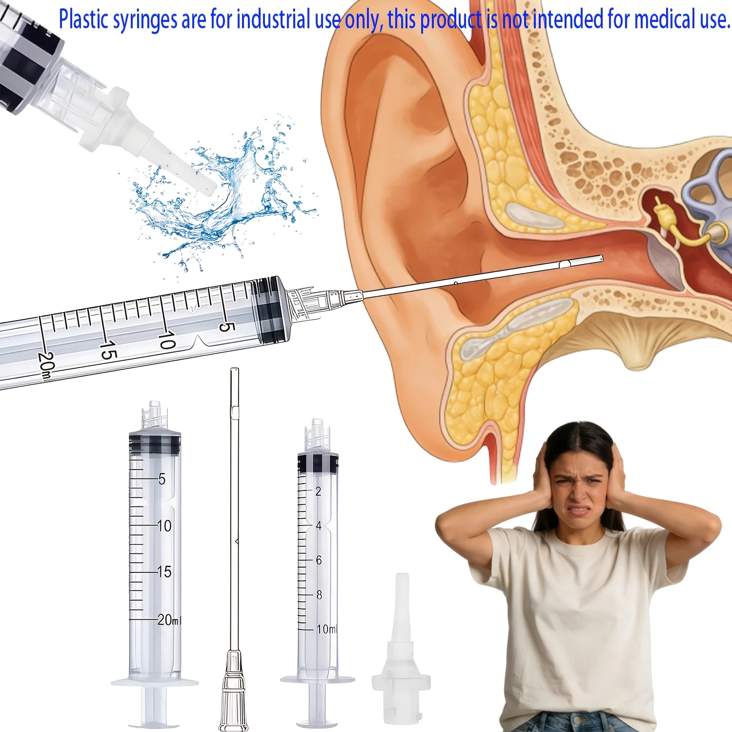 2 Different Gentle Earwax Removal Kits - Battery-Free Cleaning Tools with 360° Features ° The Cutting-Edge of Canal Irrigation, Effective Household Solution, Can Penetrate Deep into the Irrigation Tubes, Portable Ear Canal Suction Device, Relieves Ear Pain, Is Gentle and Does Not Harm the Ears.