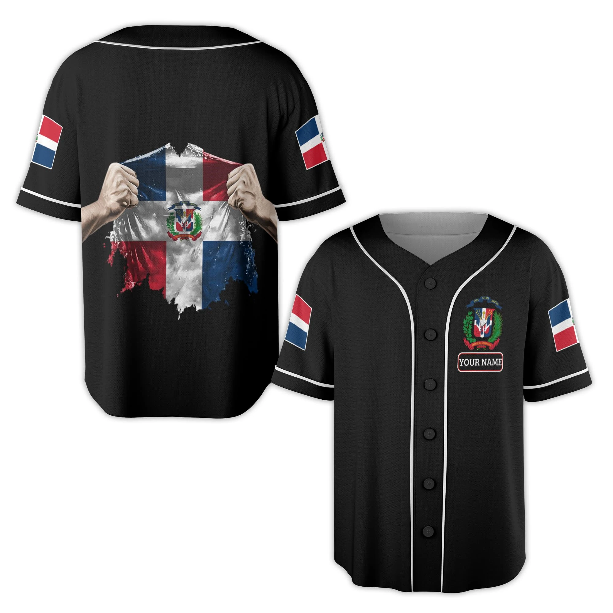 

Hot Dominican Republic Baseball Jersey Shirt - Personalized Dominican Jersey for Men Women, Team Sports Uniform Shirts