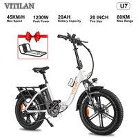 VITILAN U7 Adult Electric Bike 1200W Electrical Road Bicycle 48V 20Ah Fatbike MTB E-bike 20\