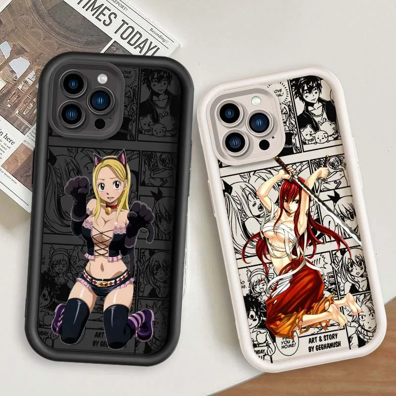 

Fairy Tail sign Anime For Apple iPhone 16 15 14 13 12 11 Pro Max Plus Eye Ladder Soft TPU Silicone Cover