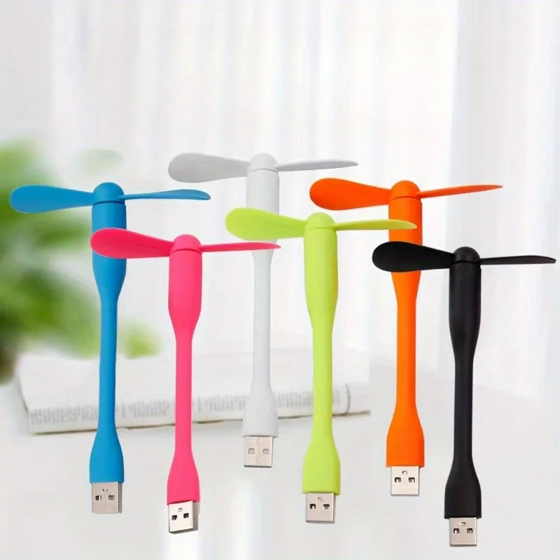 Mini USB Fan Flexible Bendable Cooling Portable Fan And USB LED Light Lamp For Power Bank & Notebook & Computer Summer Gadget