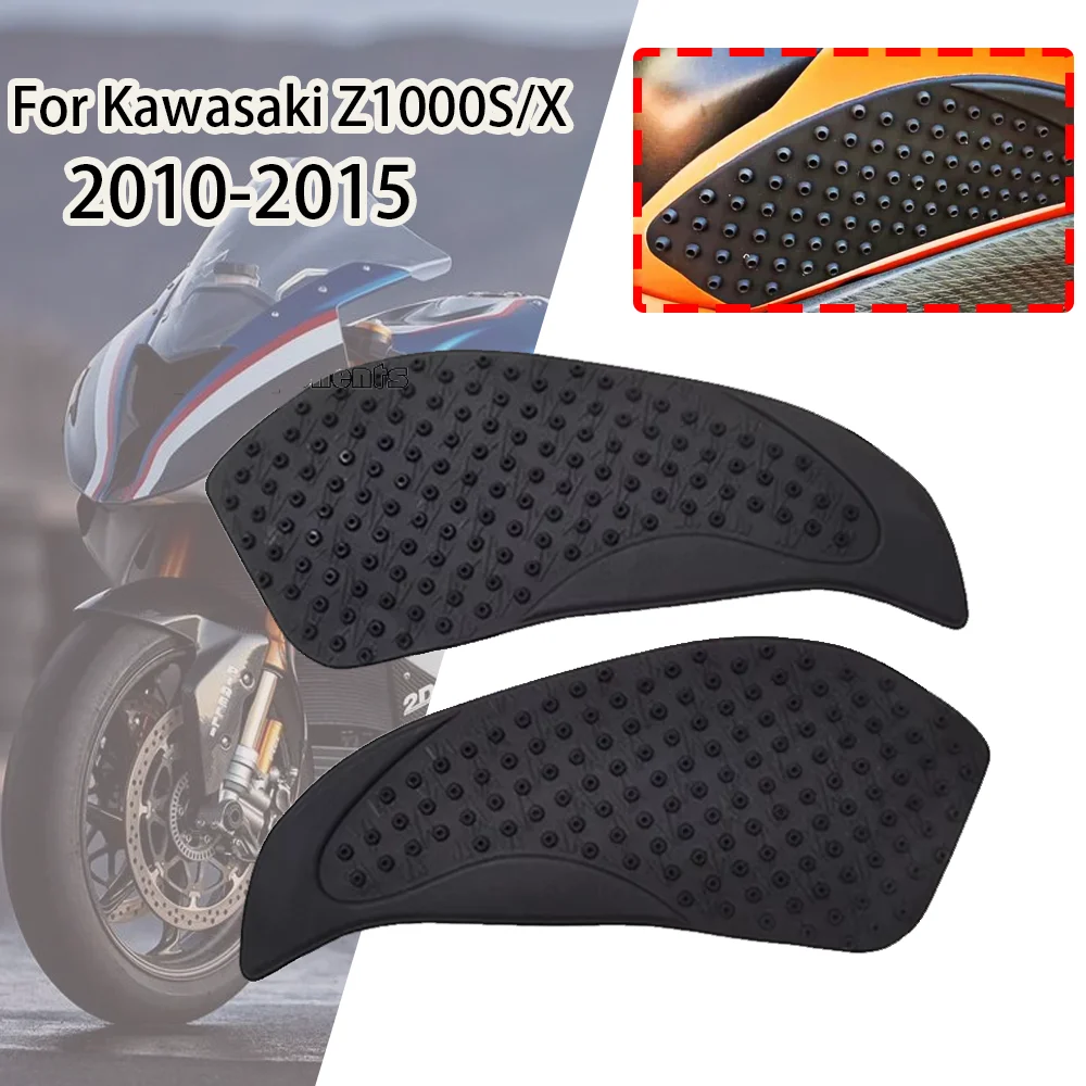 Motorcycle Anti slip Fuel Tank Pads Side Gas Knee Grip Traction Pad For Kawasaki Z1000S Z1000SX Z 1000SX 2010-2012 2014 2015