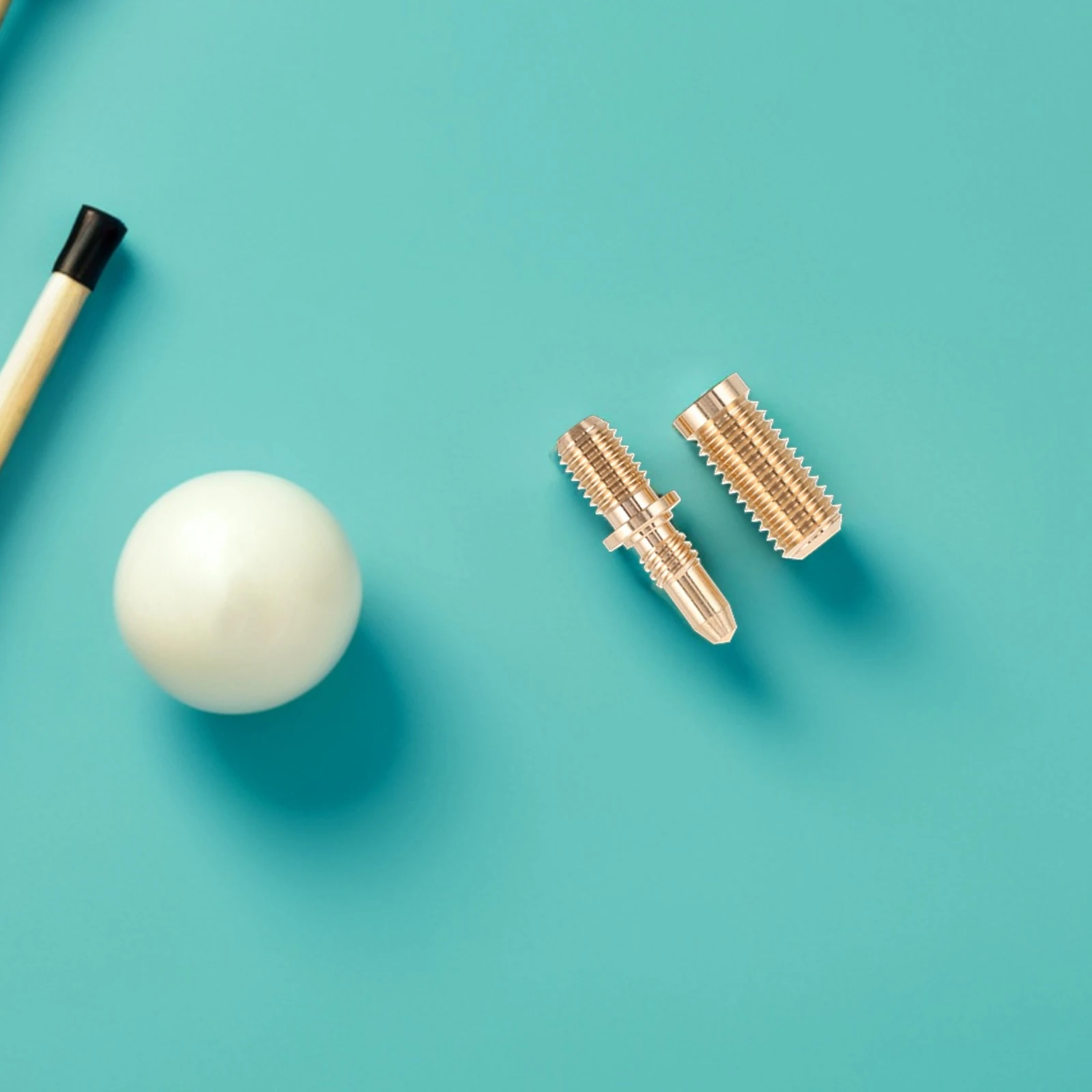 

1Set Pool Cue Joint Screws Set Brass Billiard Stick Hardware Universal Fit Enhanced Stability Smooth Stroke Design