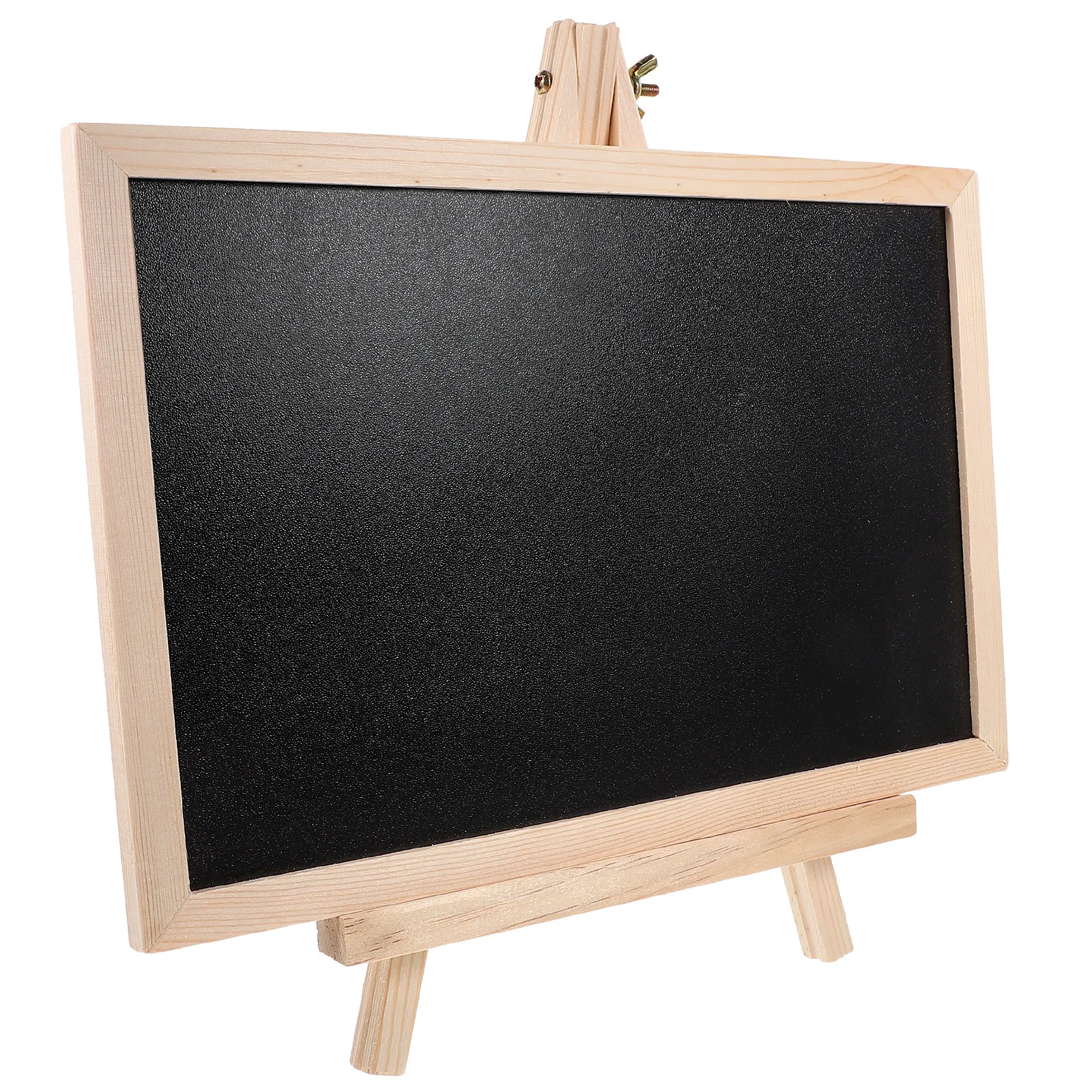Erasable Wooden Chalkboard Sign with Solid Wood Easel Stand Compact Desktop Chalkboard for Cafe Menu Wedding Table Number Bar