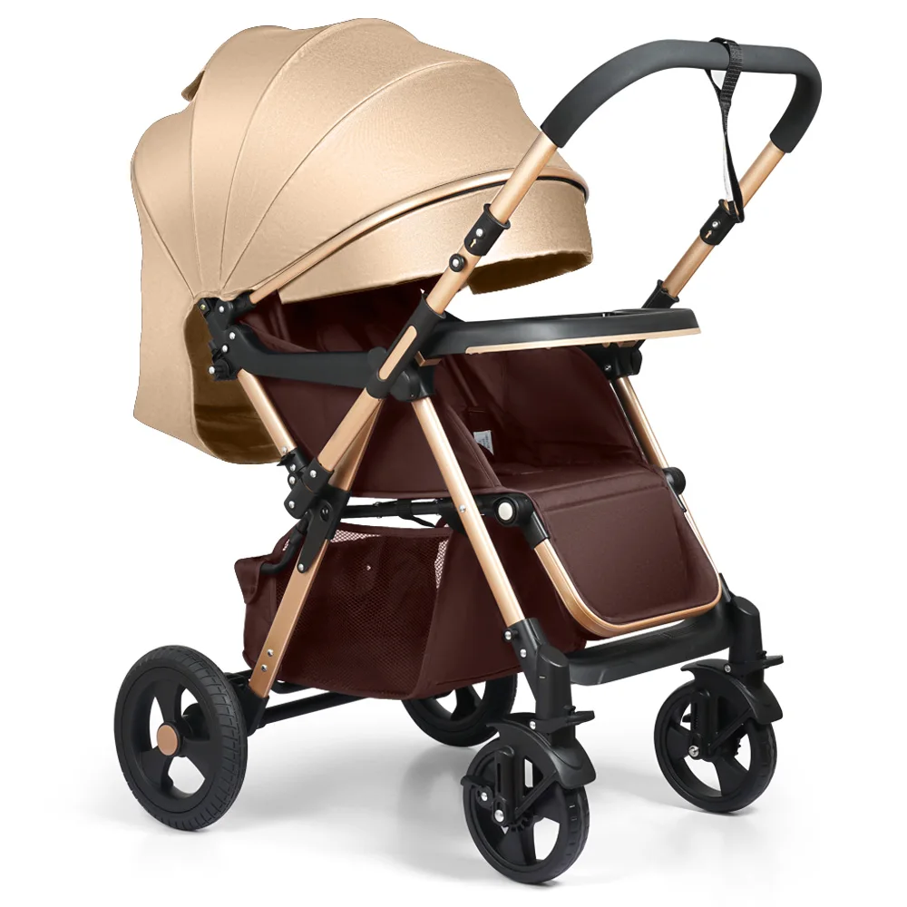 Coches Para Bebes. Reizen Lichtgewicht Kinderwagen Baby Buggy Ijzeren Frame Rubberen Wielen Omkeerbaar Handvat Luxe Kinderwagens Kinderwagens