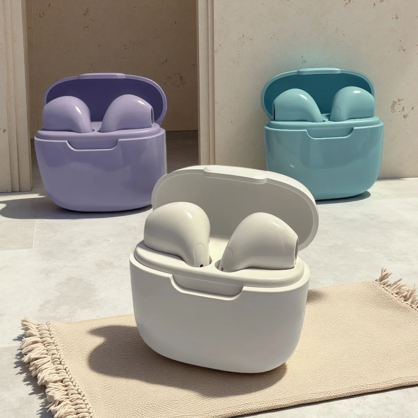 A2Pro TWS True Wireless Bluetooth Macaron Auriculares V5.3 Batería ultralonga duración y estéreo Auriculares deportivos para juegos de baja latencia