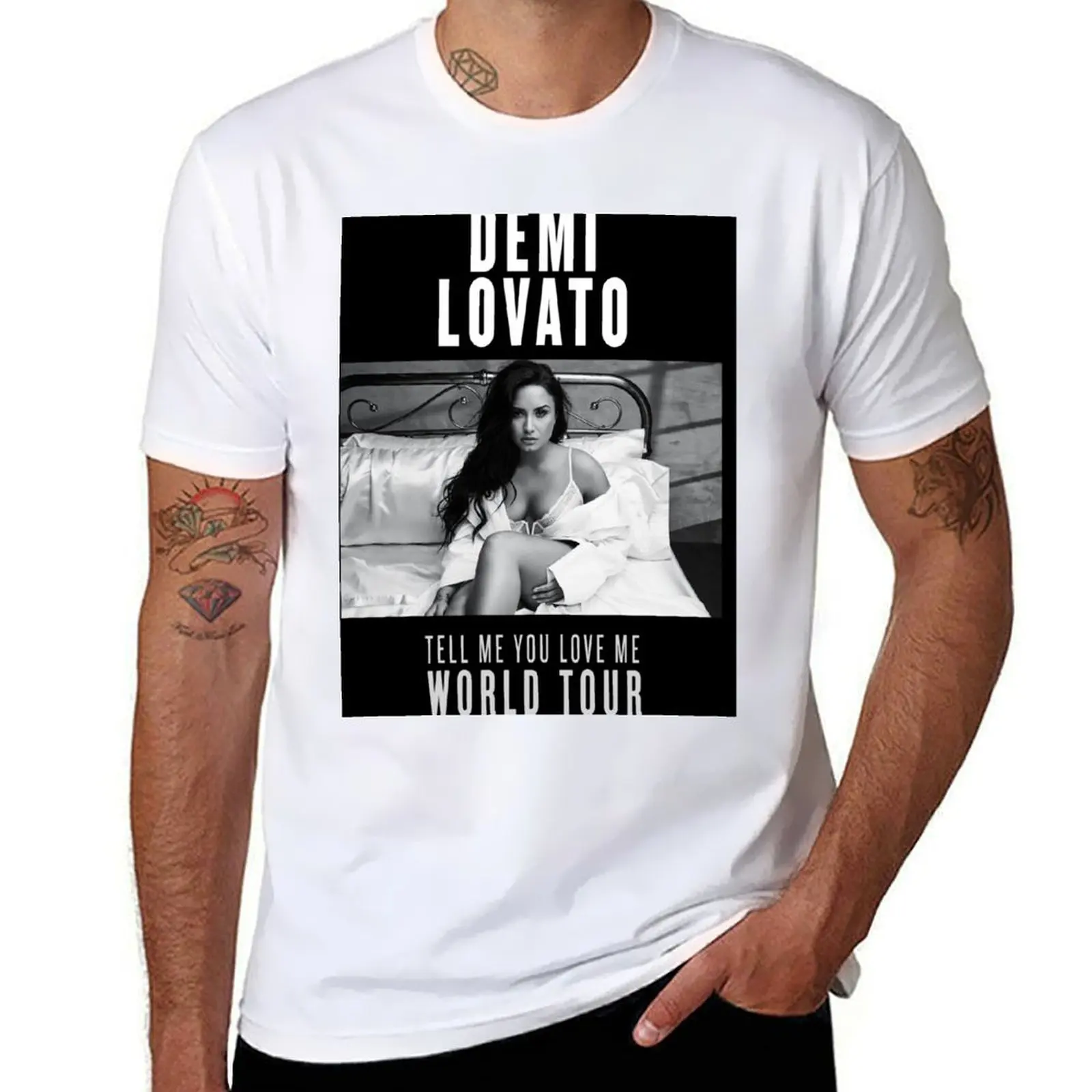 Tell Me You Love Me Tour - تي شيرت ملصق 1 تي شيرت للرجال من القطن للرجال #1