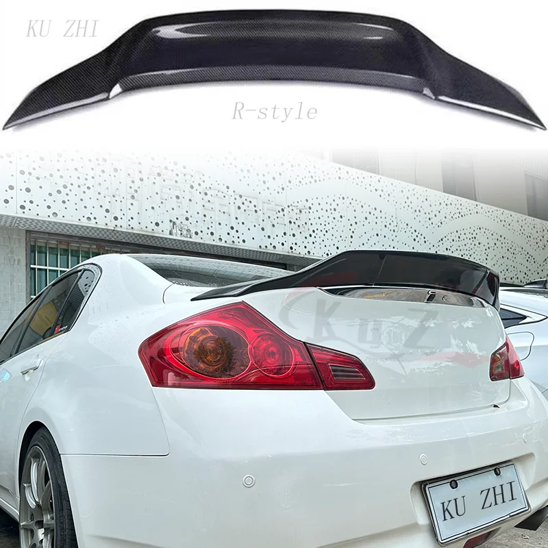 

For Infiniti G25 G35 G37 Q40 4 Door Sedan 2007 To 2015 Rear Trunk Spoiler High Quality Forged Real Carbon Fiber Spoiler