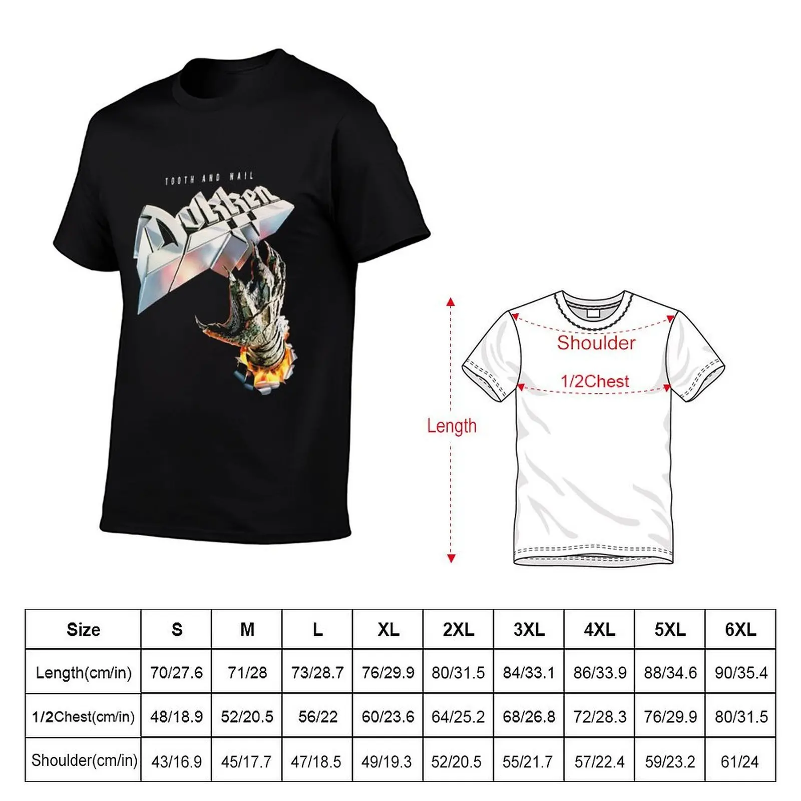 Tooth and Nail - Dokken T-Shirt anime stuff tshirts personalised men workout shirt