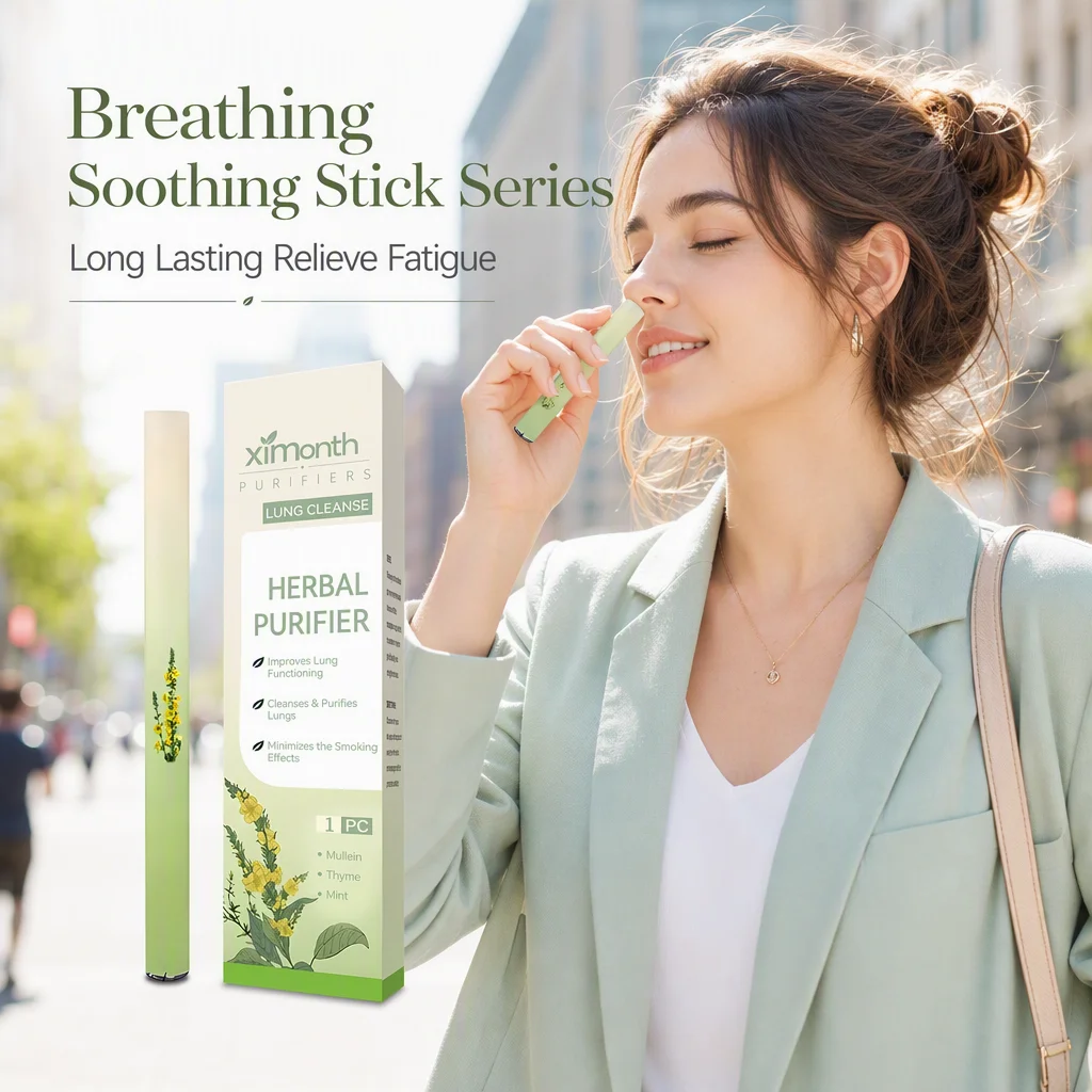 Ximonth Herbal Body Care Pen Relieve Fatigue Deeply Breath Deep Nourishing Keep Refresh Awakening Stress Relex Essential Oil Pen image 3