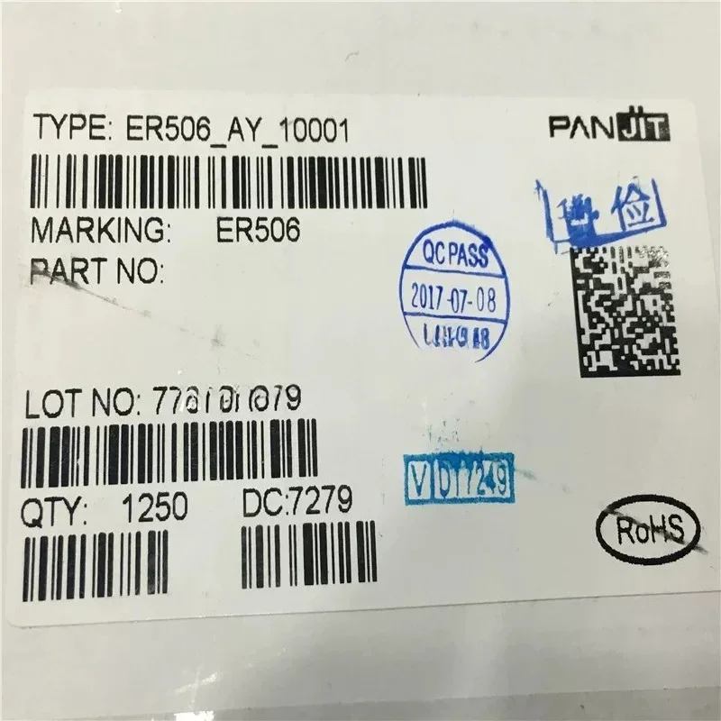 10pcs ER506 5A 600V Fast Recovery Diode PANJIT DO214AD Imported Original, Direct Shooting Available