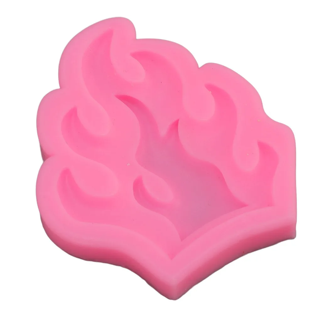 4pcs Flexible Non Stick Fondant Mould Easy Release Fire Shape Silicone Chocolate Molds Fire Shape Baking Molds Baking