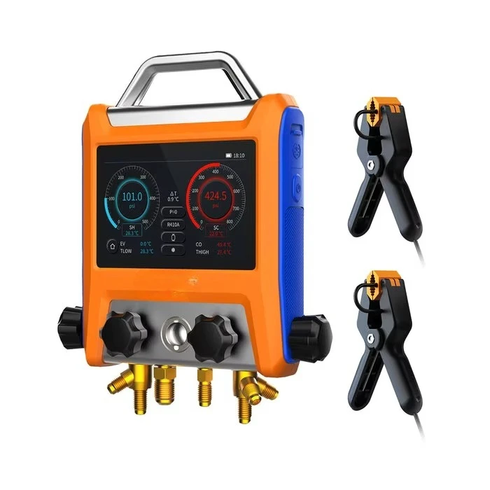 

EMG-40V Digital Manifold Gauge with 5" Touchscreen for HVAC/R Diagno-stics, Vacuum and Temperature Measurement