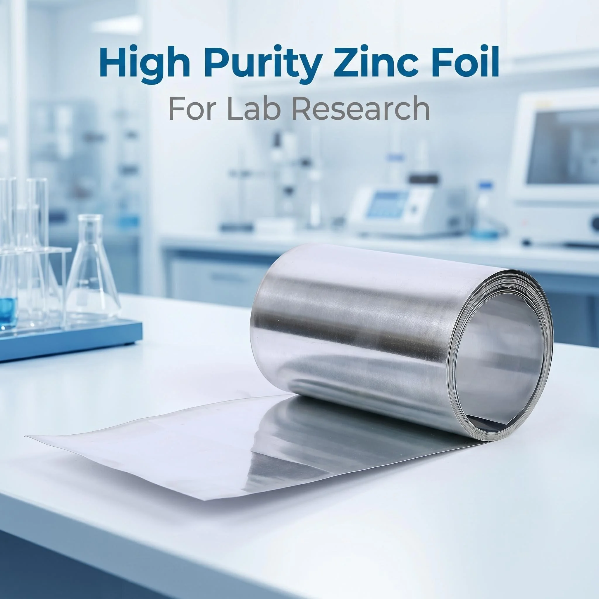 High-Purity Zinc Foil 0.01mm to 10mm Thickness Zinc Sheet Plate Strip for Scientific Research And Experimenting