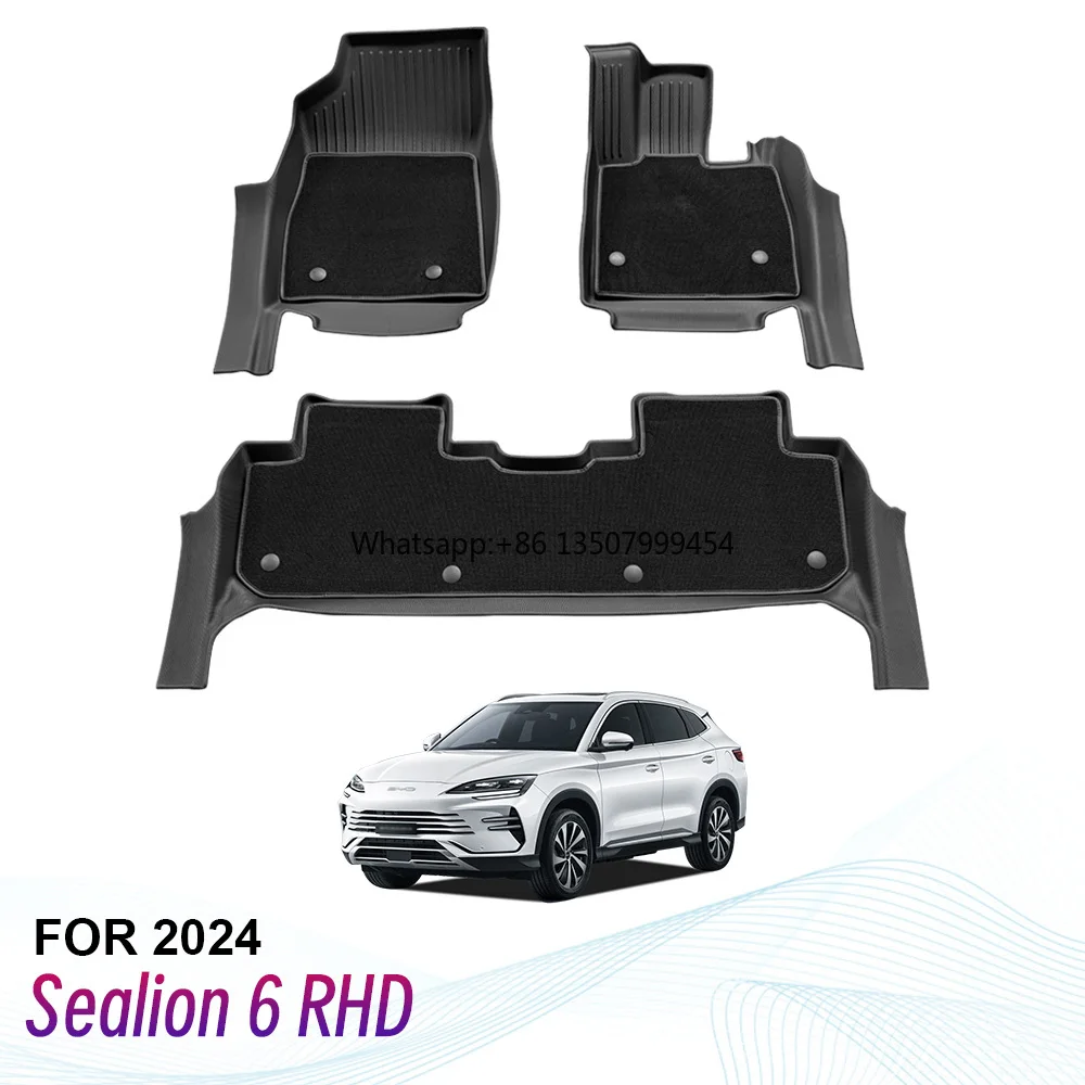 High Quality Non Slip RHD LHD Car Mat 5D Full Coverage Car Carpet Floor Mats for BYD Sealion 6 Song Plus