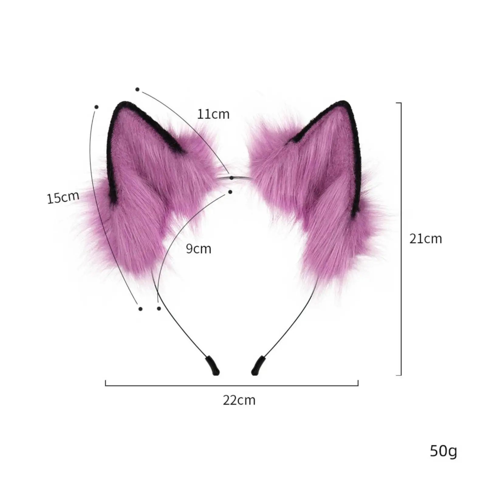 Adjustable Furry Ear Headpiece for Party Props and Stage Performance with Realistic Animal Look Design