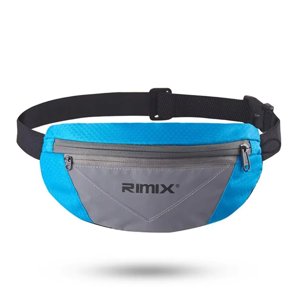 RIMIX Unisex Running Belt Waist Bag Reflective Waterproof Adjustable Sport Band for Marathon Jogging Outdoor Fitness Gym