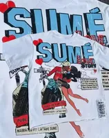 Men's Anime Letter Print T-shirt, Retro Street Fashion, Y2, Gothic Harajuku, Hip Hop, Casual Fashion for Couples Shirt