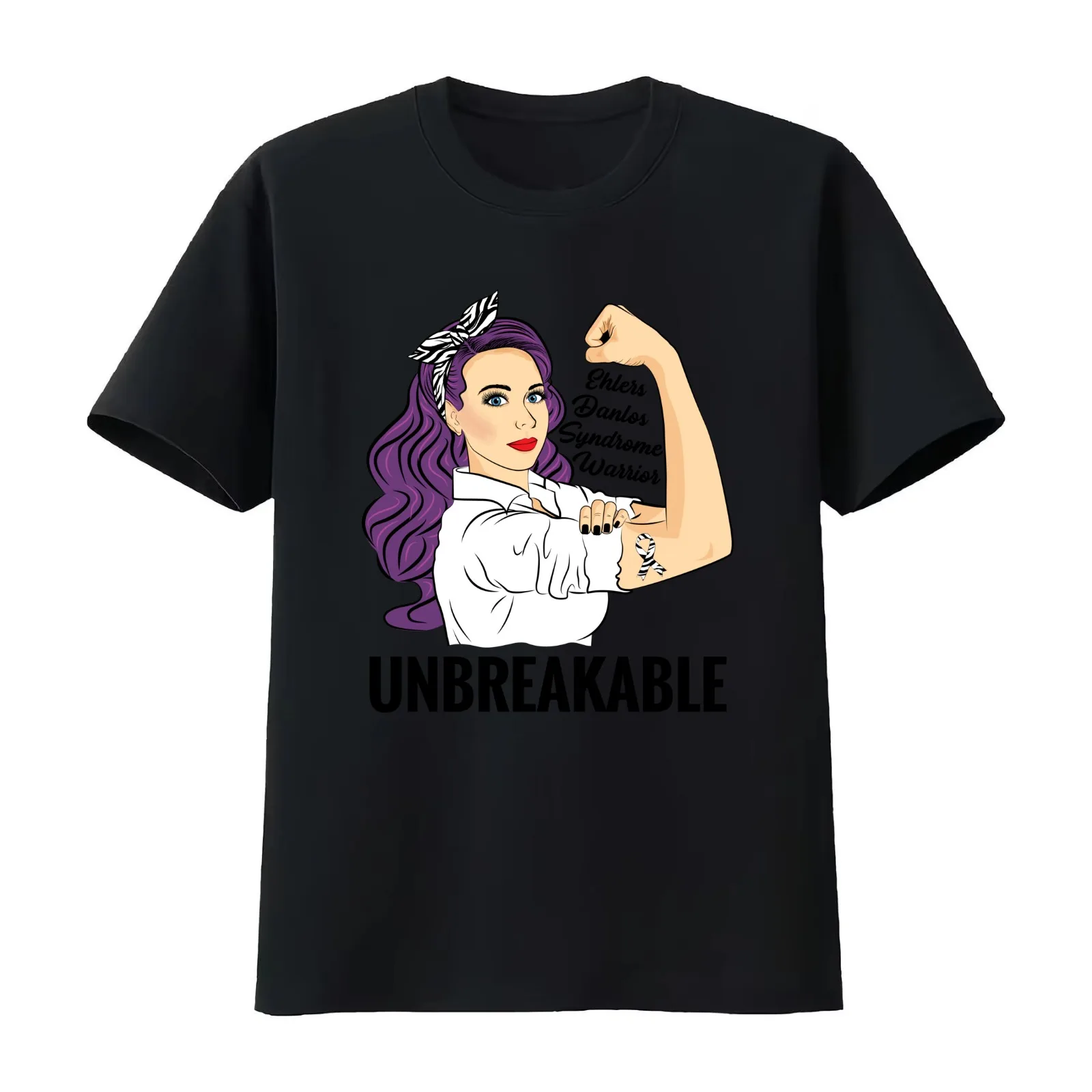 Ehlers Danlos Syndrome EDS Warrior Unbreakable Awareness T-Shirt Summer Casual Cotton Tee Oversized Streetwear Tops