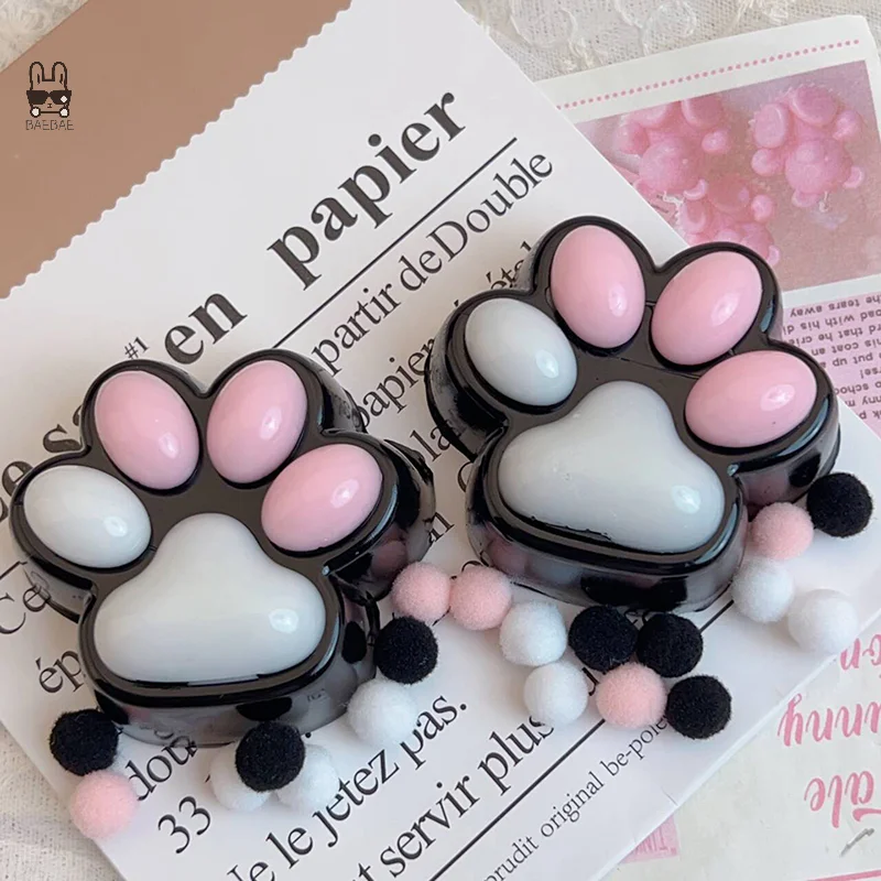 1PC Fish Bone Black Cat Paw Squeeze Prop TPR Sensory Toys Silicone Pinch Antistress Foot Decompression Toy For Kids Adults Gift