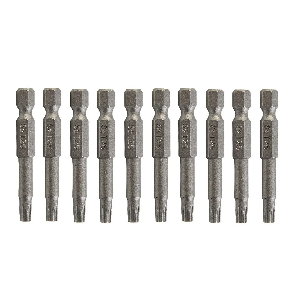 Hand Tools T25 Screwdriver Bit Rechargeable Screwdrivers Fix The Screws For Pneumatic Screwdrivers 1/4 Inch Hex