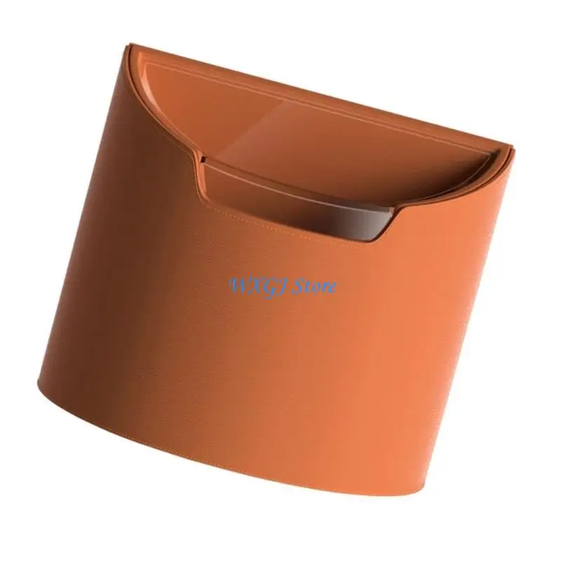 

37JE Leather Wrapped Car Trash Holder Odor Prevention Easy to clean Vehicle Accessory