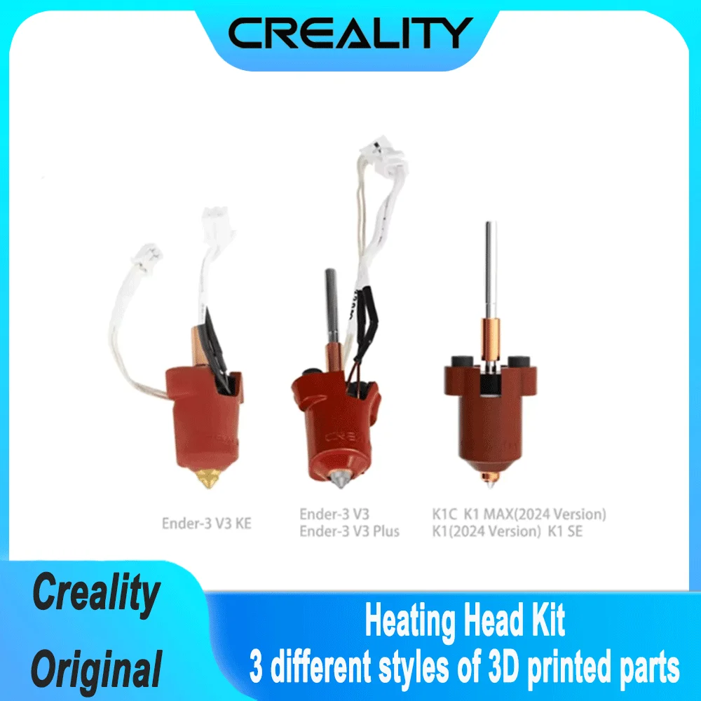 

Creality Ceramic Heating Block Kit Quick-swap Nozzle Red Integrated Nozzle Sprinkler Kits Heating Head Kit 3D Printer Parts