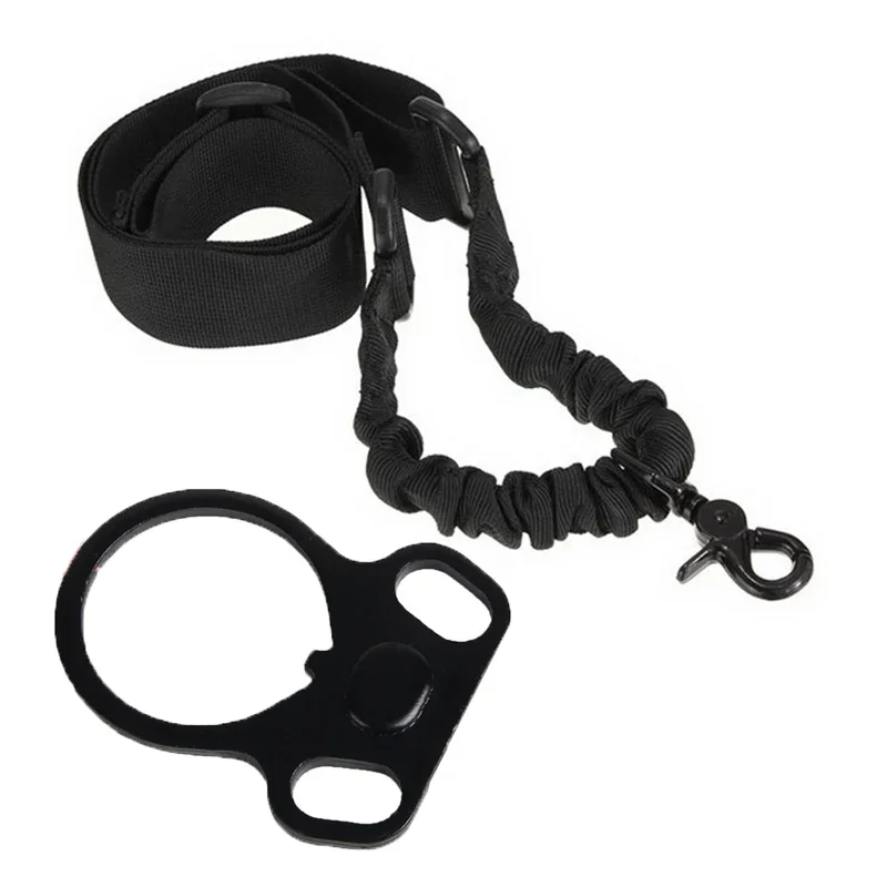 نقطة واحدة حمالة المسدس حزام الكتف بندقية الربط حزام المزدوج حلقة نهاية لوحة محول تركيب مسدس لعبة AR15 M4 السكك الحديدية مرفق