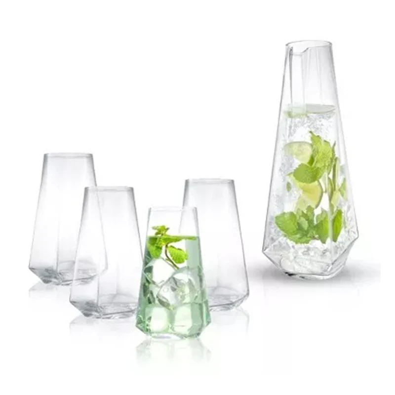 

Set of 4 high crystal glass drinking water 18 oz multi-purpose cocktail glass