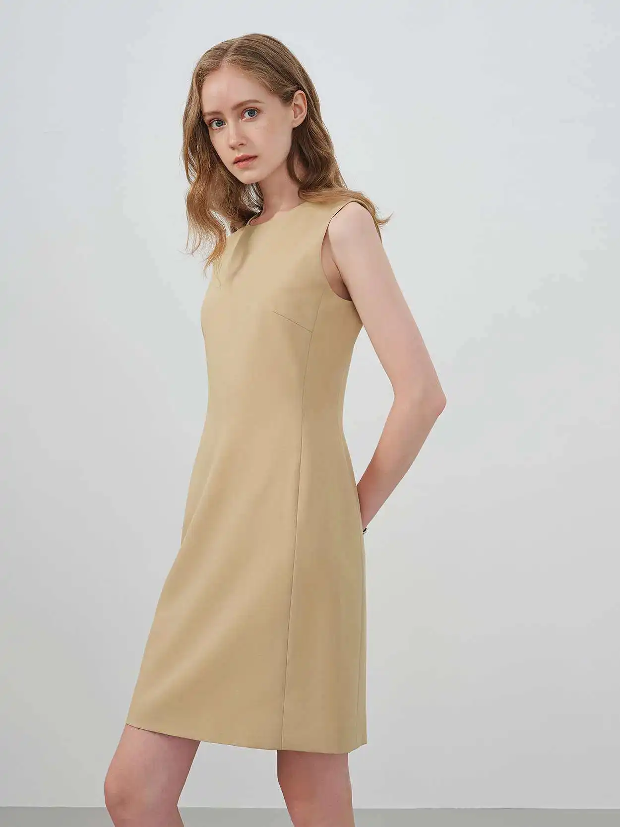 

Юбка А-силуэта High Sense Fashion Business Commuter Dr Set с завышенной талией, современный стиль, 100% льняная ткань, для весны и осени