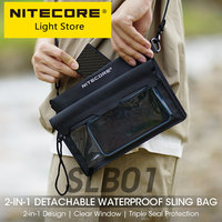 NITECORE SLB01 Waterproof Sling Bag Touch Screen Phone Shoulder Swim  500D PVC 2-in-1 Case For iphone Xiaomi Huawei Men Women